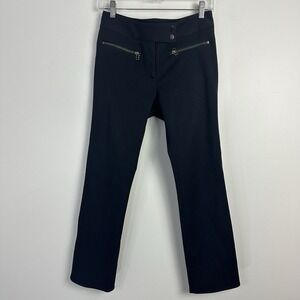 Veronica Beard || Metro Kick Flare Pants Trousers Black Zippers 4‎